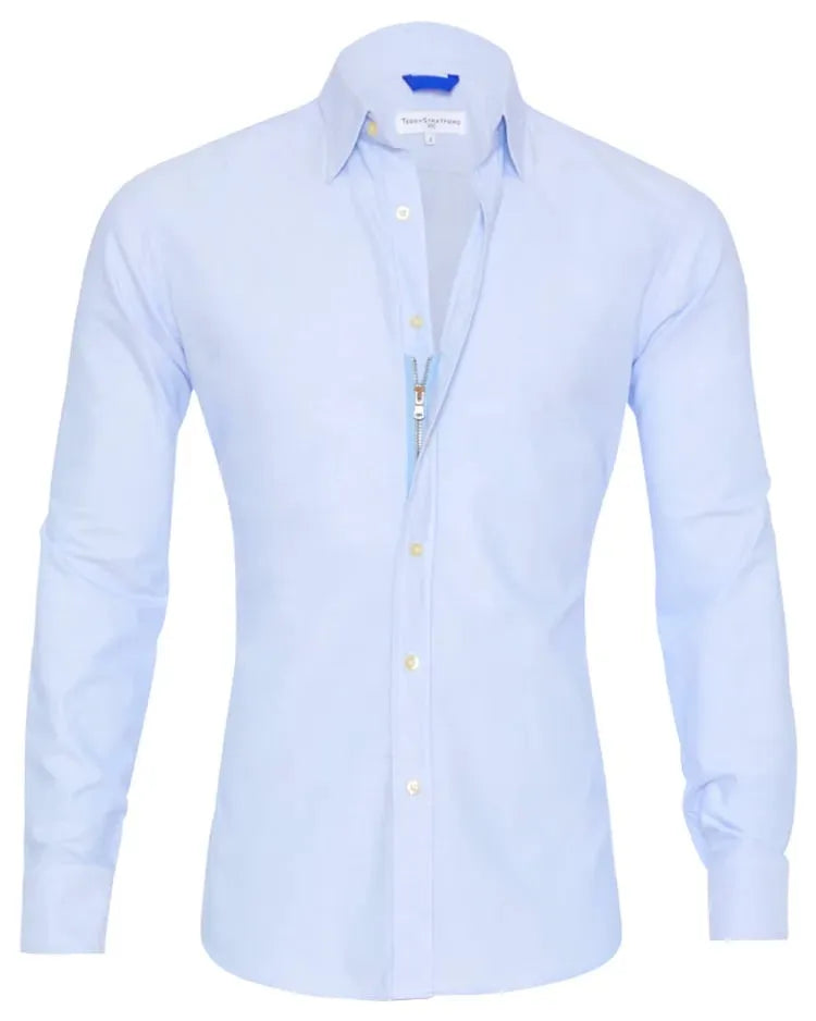 VINCE • CHEMISE OXFORD AVEC FERMETURE ÉCLAIR