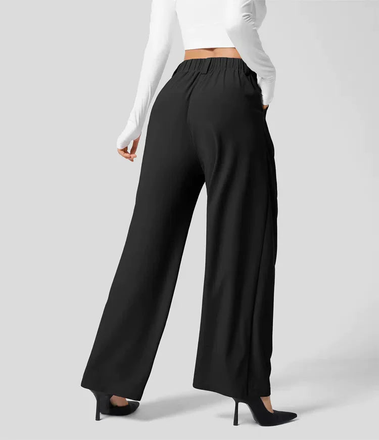 Peppy - Pantalon gaufré à taille haute