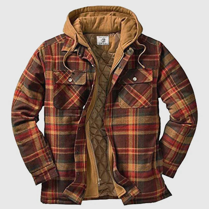 Blake - Veste en flanelle isolée Lumberjack avec capuchon