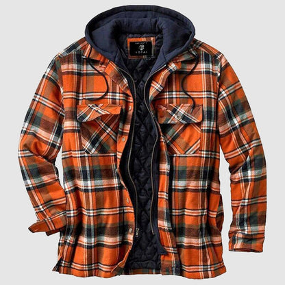 Blake - Veste en flanelle isolée Lumberjack avec capuchon