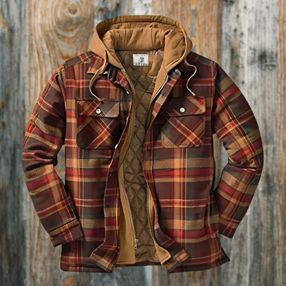 Blake - Veste en flanelle isolée Lumberjack avec capuchon