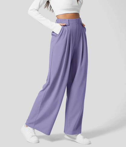 Peppy - Pantalon gaufré à taille haute