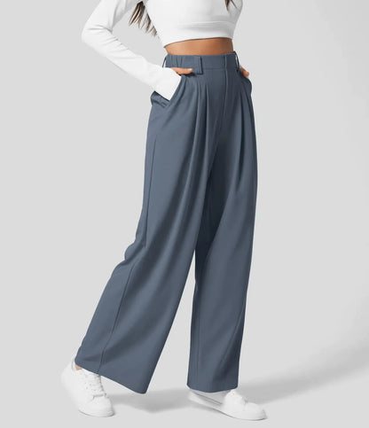 Peppy - Pantalon gaufré à taille haute