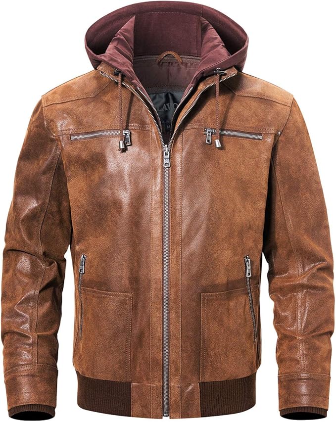 BLOUSON À CAPUCHE EN CUIR URBAN DRIFT